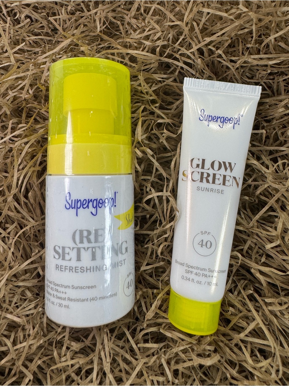 Supergoop! Glowscreen & (Re)Setting Mist SPF 40 PA+++ Sunscreen Mini Duo